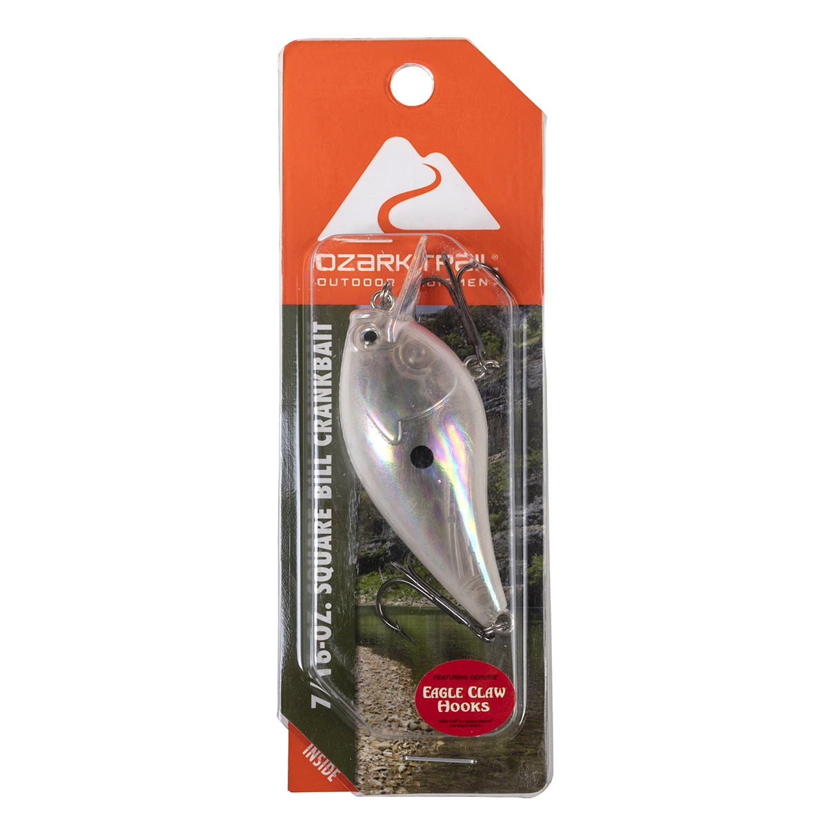 Ozark Trail 3/8-Ounce Square Bill Crankbait Fishing Lure - Translucent