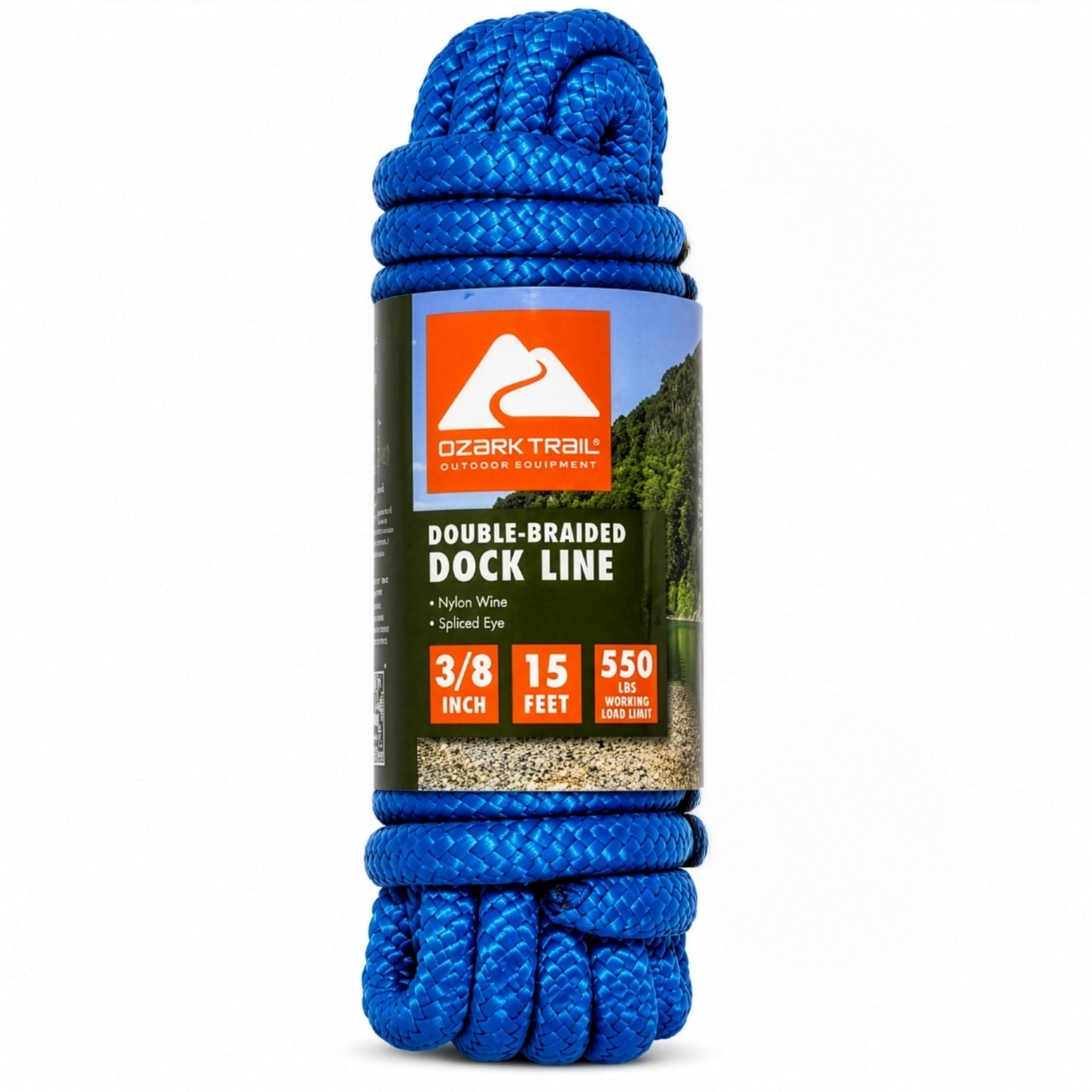 Ozark Trail 3/8 x 15 ft Nylon Double-Braided Marine Dock Line
