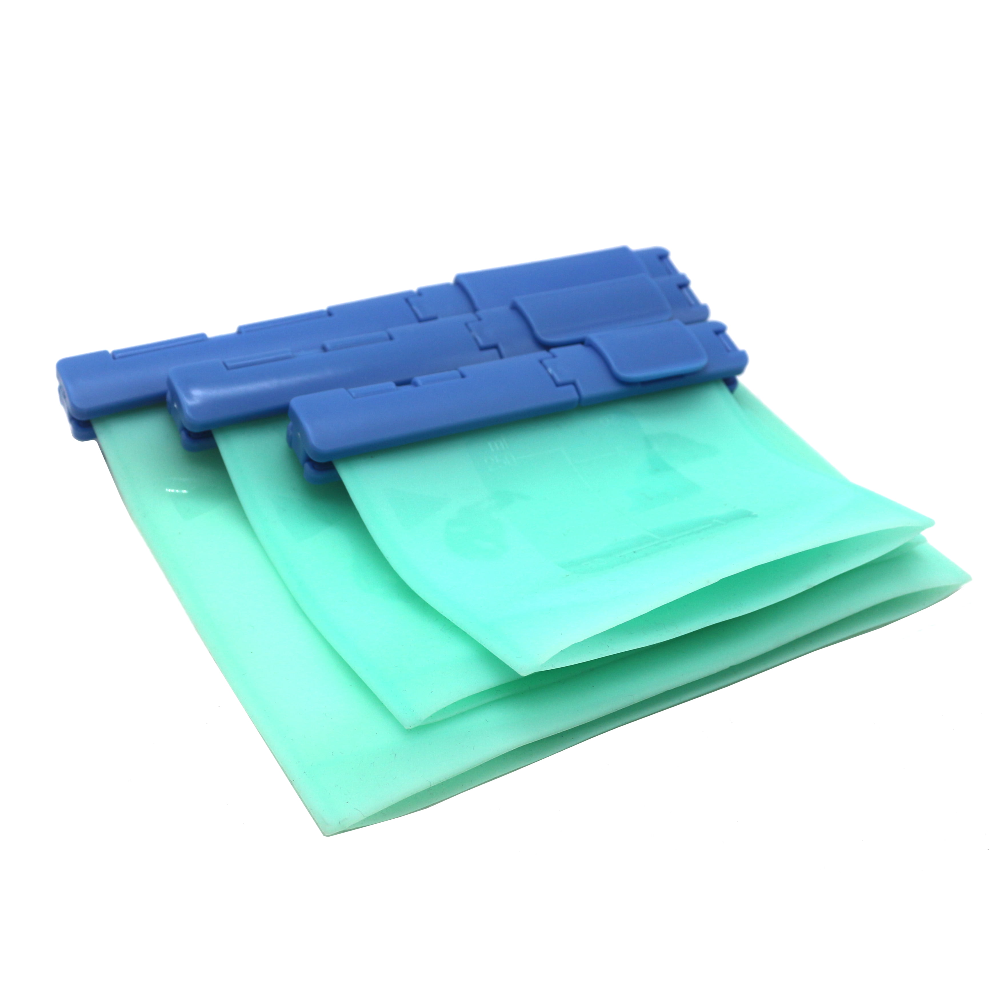 Ozark Trail 3 Piece BPA Free Silicone Food Storage Bag Set, 8oz, 16oz