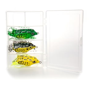 Ozark Trail Frog Fishing Lure Kit with Utility Box, Assorted Colors, 3-Piece