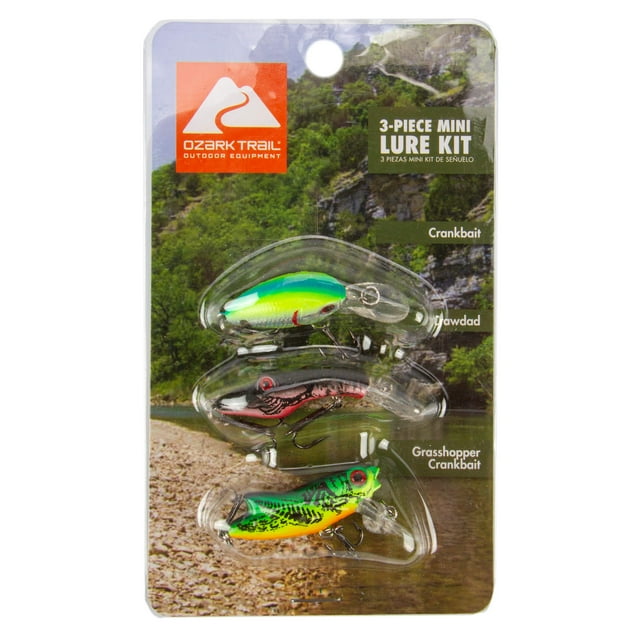 Ozark Trail 3Piece Mini Creature Fishing Lure Kit
