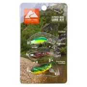Ozark Trail 3-Piece Mini Creature Fishing Lure Kit, Assorted Colors