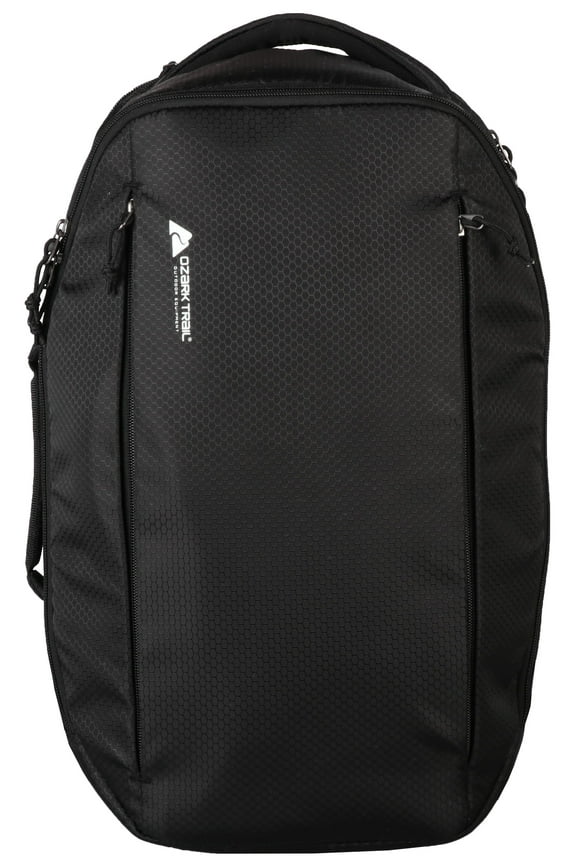 30L Commuter Backpack, with Laptop Compartment for Work or Travel, Black