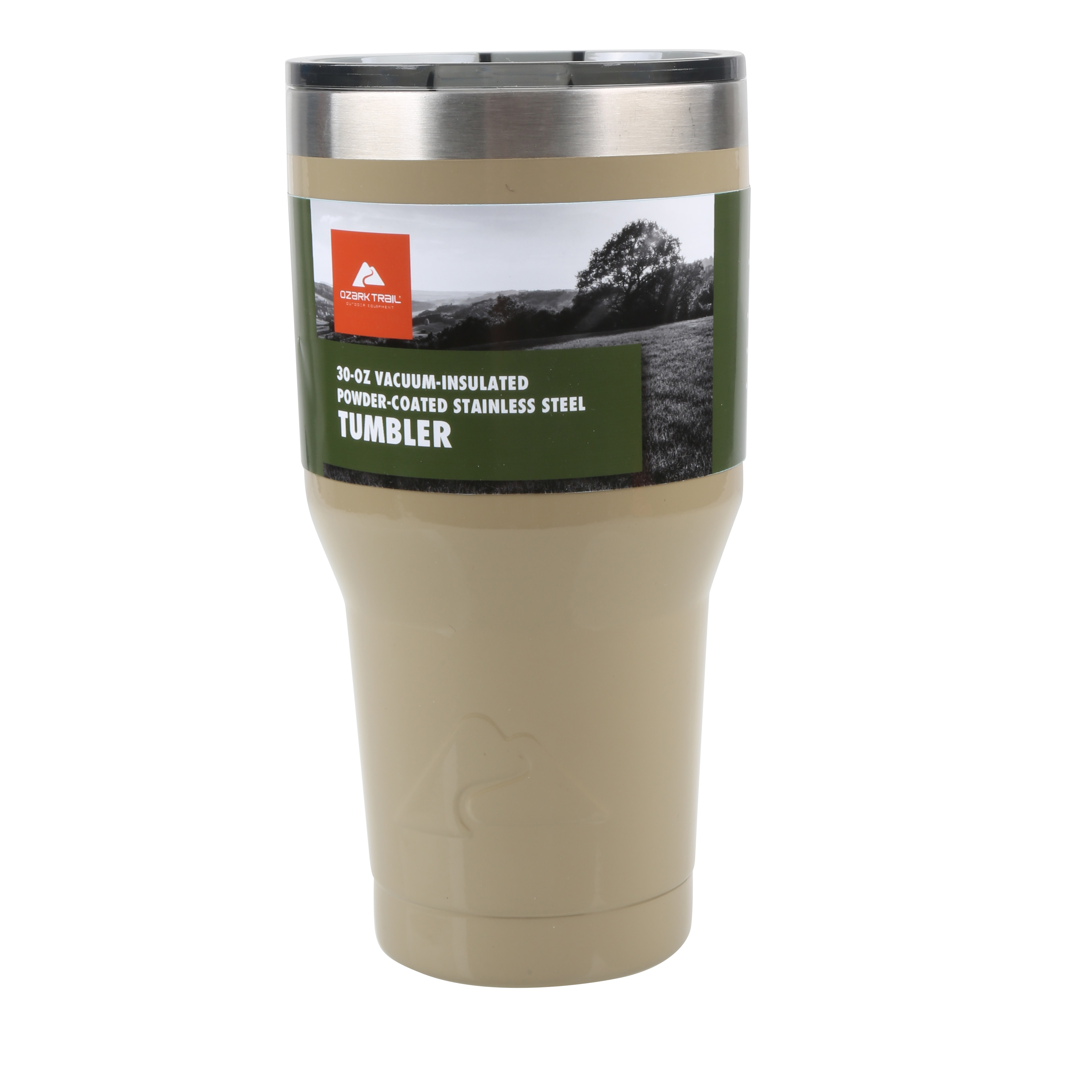 Ozark Trail 30-Ounce Double-wall, Vacuum-sealed Stainless Steel Tumbler, Tan - image 1 of 5