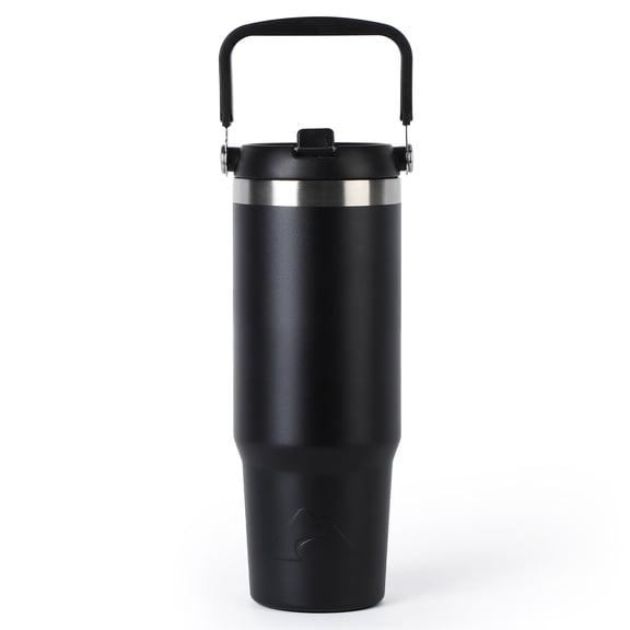 Ozark Trail 30 oz Stainless Steel Insulated Swivel Lid Tumbler, Black