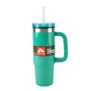 Ozark Trail 30 oz Tumbler with handle, Shimmer Serrano Pepper