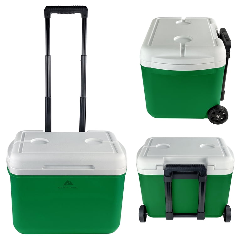 Ozark Trail 30 Quart Capacity Hard Side Wheeled Cooler, 42-Can