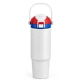 thumbnail image 1 of Ozark Trail 30oz Vacuum-Insulated Stainless Steel Dual Lid Insulated Tumbler, Double Wall Vacuum Insulated Travel Tumbler with Sip & Chug Lid, Patriotic White, 1 of 10
