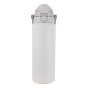 Ozark Trail 30oz Vacuum-Insulated Stainless Steel Dual Lid Insulated Water Bottle, Double Wall Vacuum Insulated Travel Bottle with Sip & Chug Lid, Light Gray