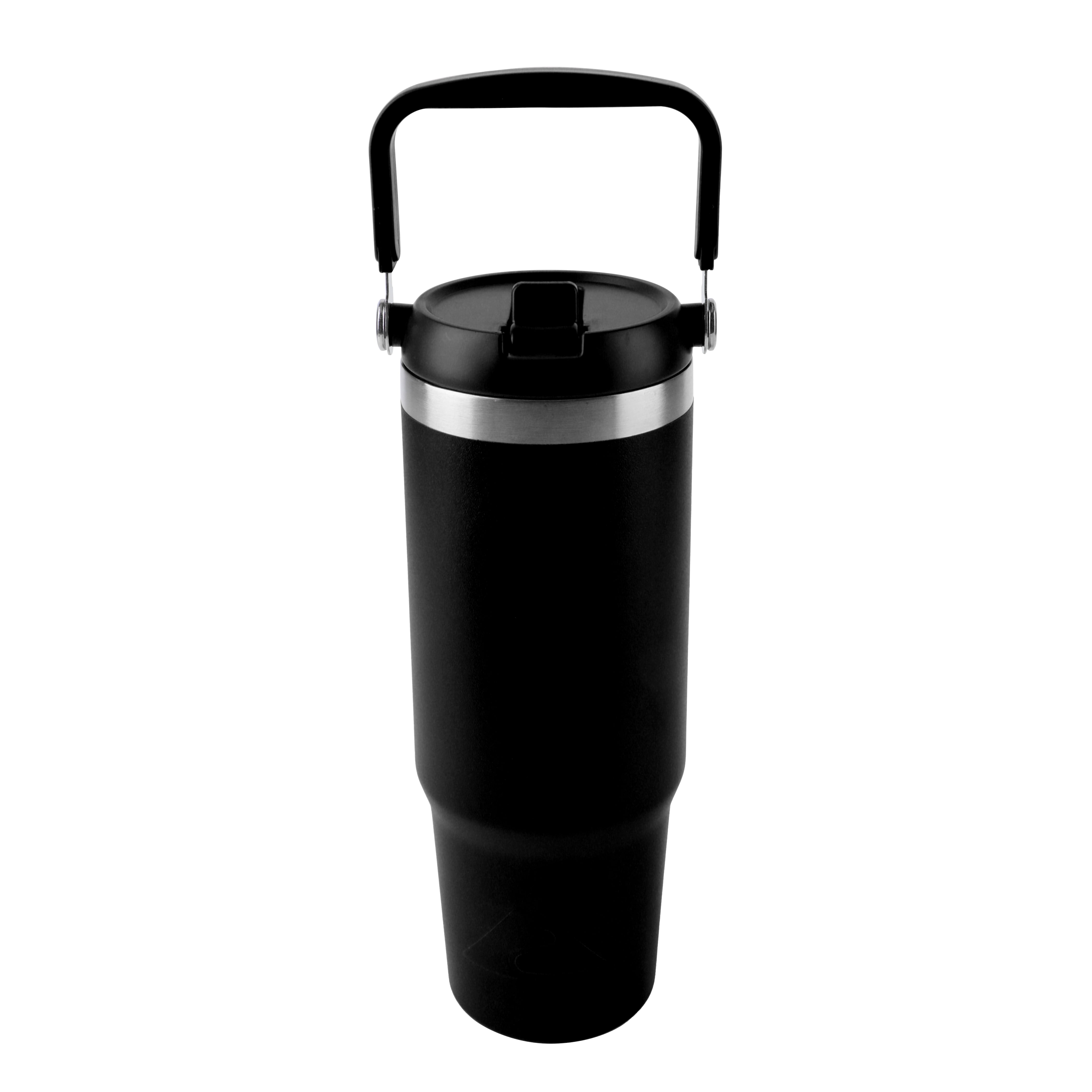 Ozark Trail 30 oz Stainless Steel Insulated Swivel Tumbler, Rich Black
