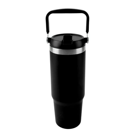 Ozark Trail 30 oz Stainless Steel Insulated Swivel Tumbler, Rich Black