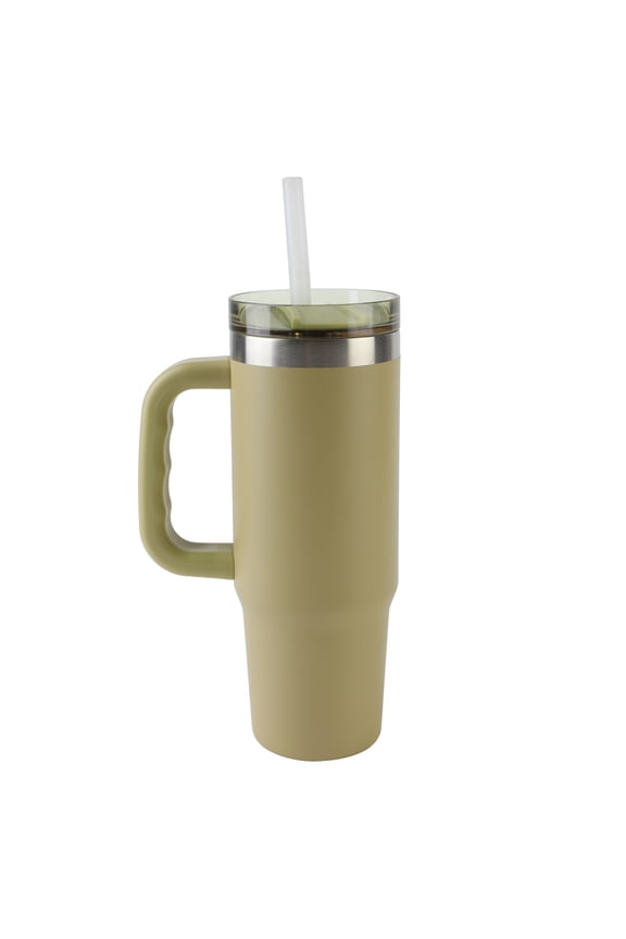 30 oz Stainless Steel Insulated Tumbler with Handle, Gold