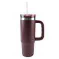 thumbnail image 1 of Ozark Trail 30 oz Stainless Steel Insulated Tumbler with Handle, Maroon, 1 of 10