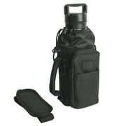 Ozark Trail 32-40 fl oz Water Bottle Sling with Shoulder Strap and Front Zipper Pocket, Black