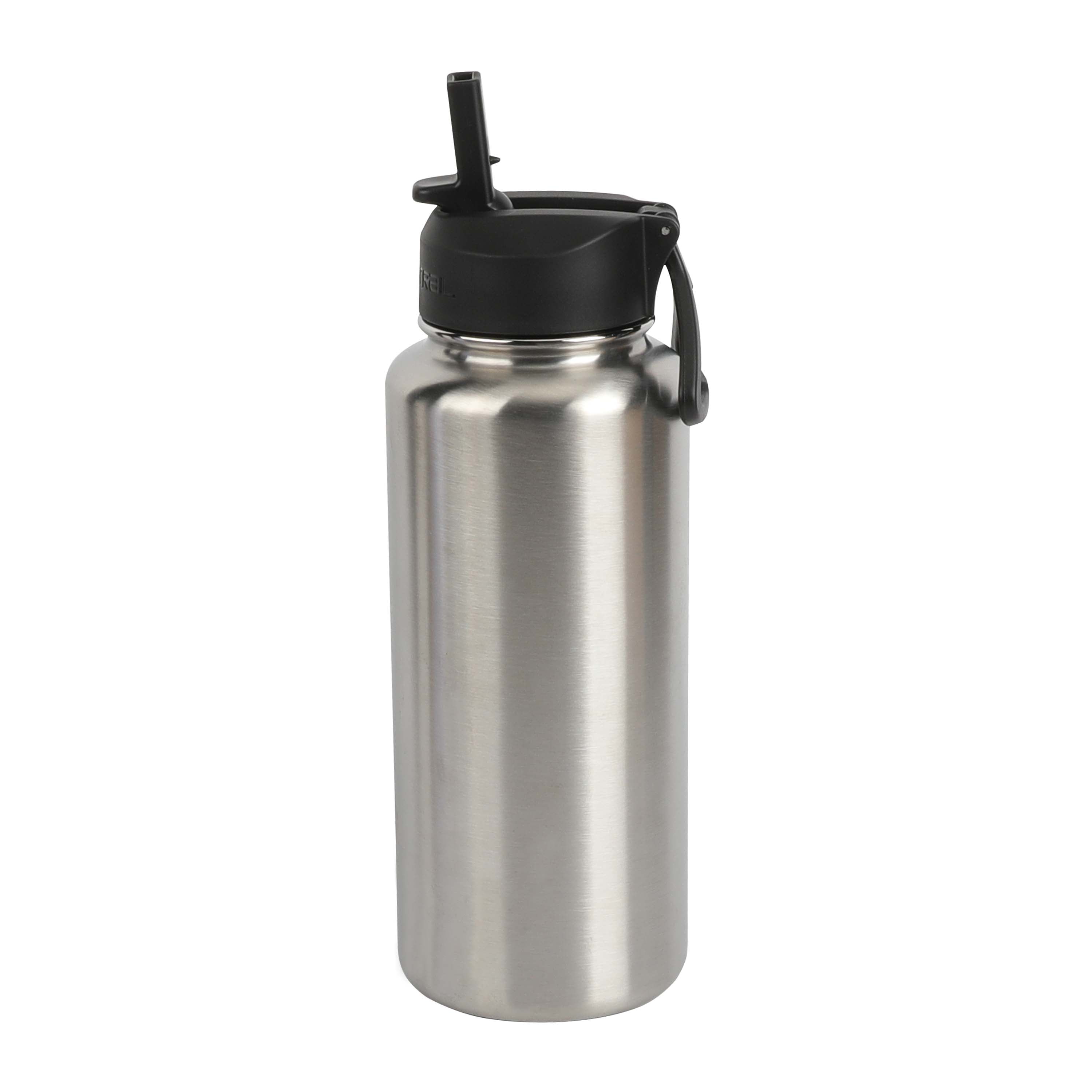 Monochrome Tribal Print - Neutral Stainless Steel Wide Mouth Water Bottle