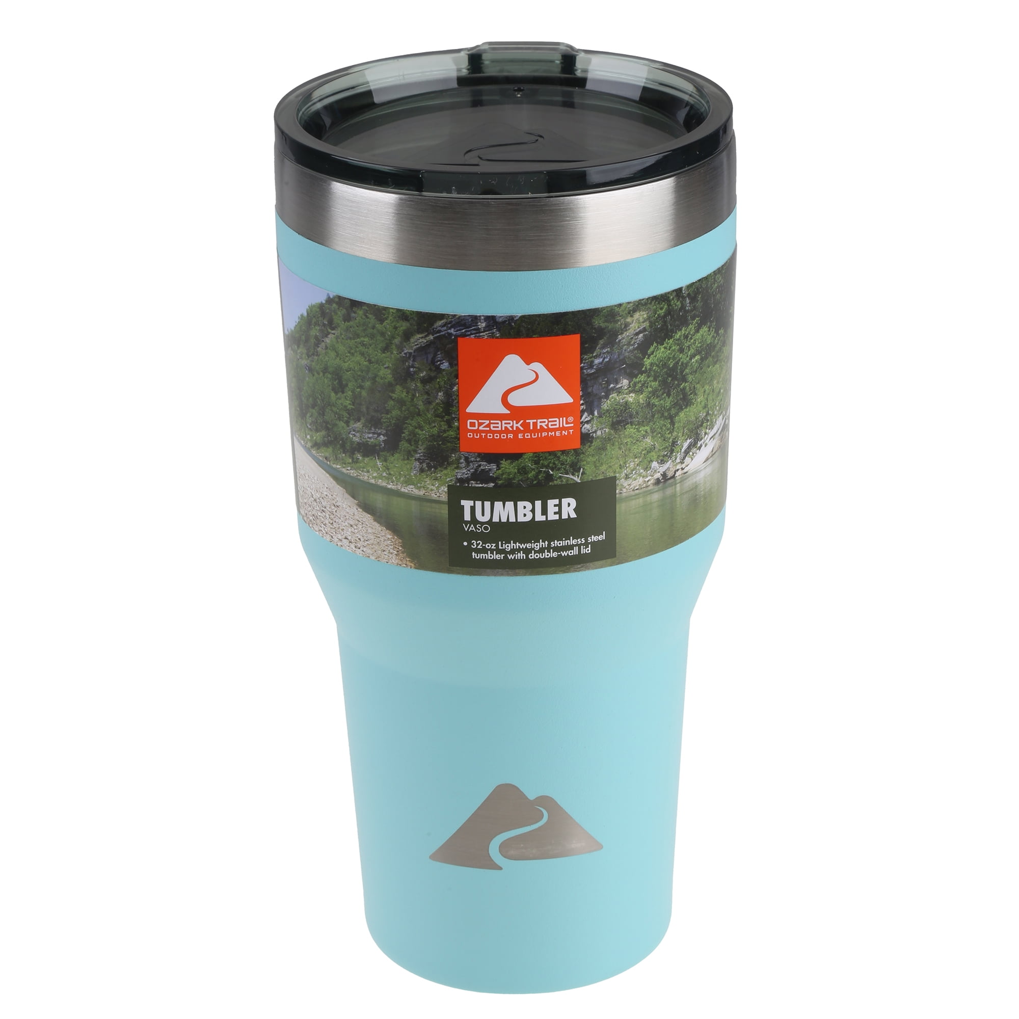Ozark Trail 32 oz Double Wall Vacuum Sealed Stainless Steel Tumbler, Spearmint