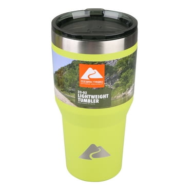 Ozark Trail 32 oz Light Weight Stainless Steel Tumbler, Glow Stick Green