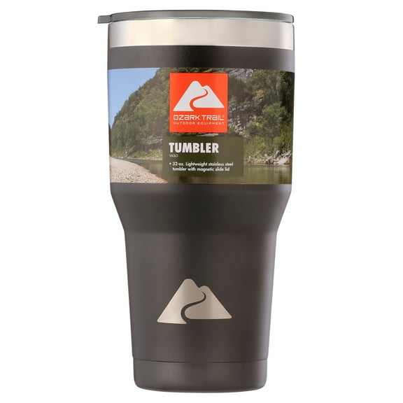 Ozark Trail 32 oz Vacuum Insulated Stainless Steel Tumbler, Black