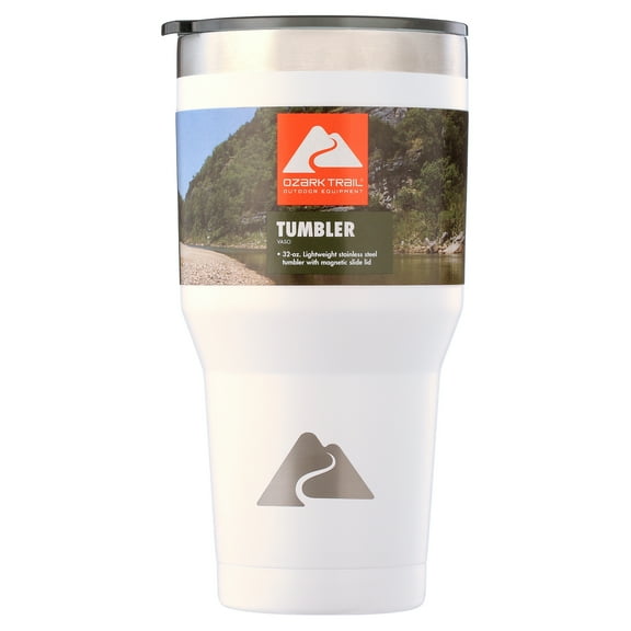 Ozark Trail 32 oz Vacuum Insulated Stainless Steel Tumbler, White