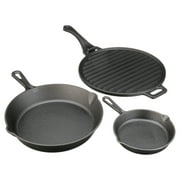 Ozark Trail 4-Piece Pre-Seasoned Cast Iron Skillet and Griddle Set