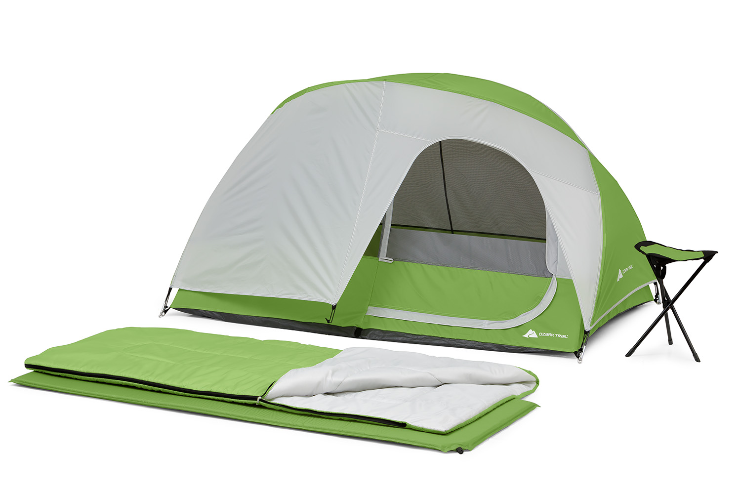 Ozark Trail 4 Piece Weekender Backpacking Camp Combo (Includes tent, sleeping bag, camp pad, stool) - image 1 of 13