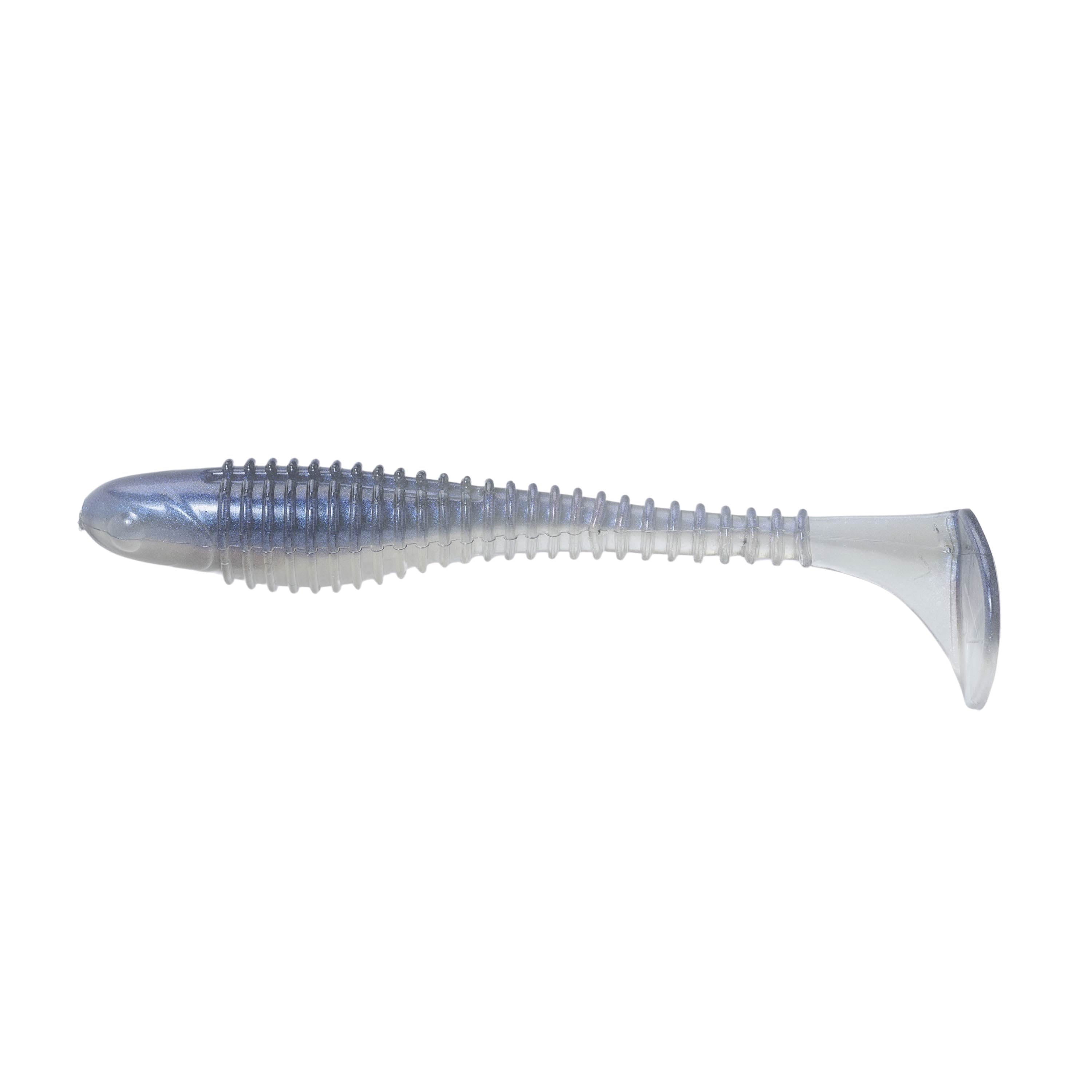 Ozark Trail 4" Shudder Swimmer, Albino, 5pc Fishing Soft Baits