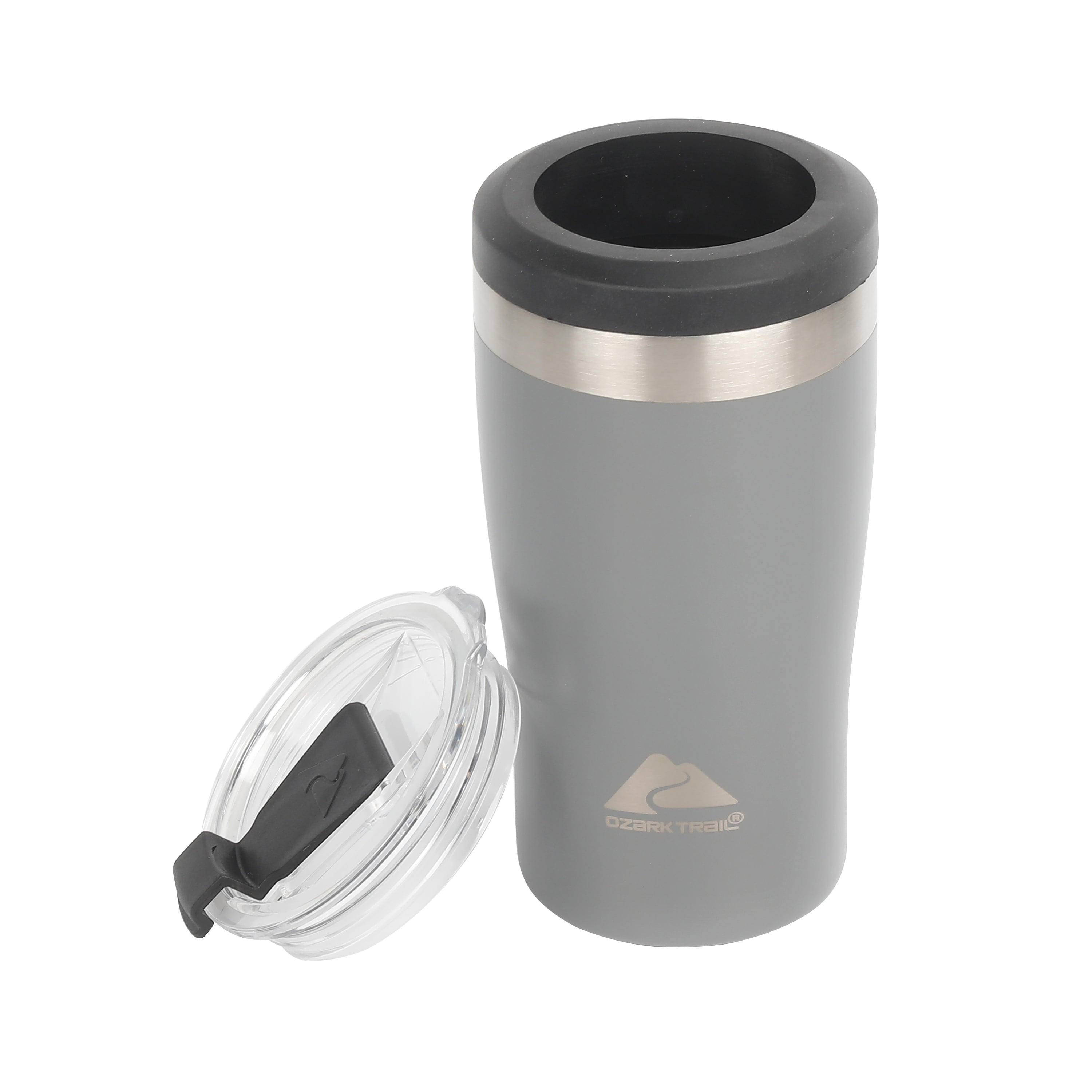 Ozark Trail 12 oz Vacuum Insulated Stainless Steel Can Cooler with Bottle  Opener 
