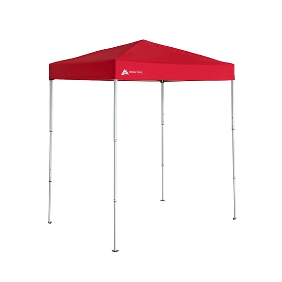 Ozark Trail 4' x 6' Instant Pop-up Straight Leg Outdoor Canopy Type Shading Shelter, Brilliant Red