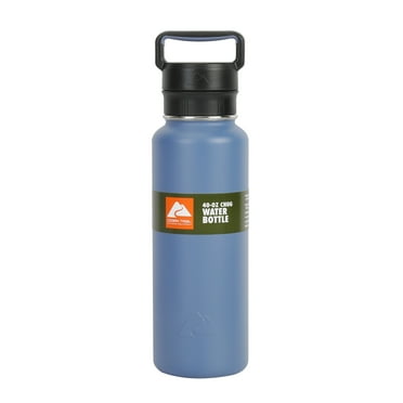 Ozark Trail 40 Fl oz Insulated Stainless Steel Chug Water Bottle, Twist Cap, Blue