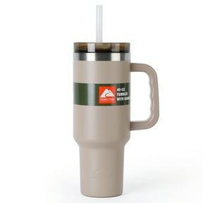 Ozark Trail 40 oz Insulated Stainless Steel Tumbler with Handle, Tan