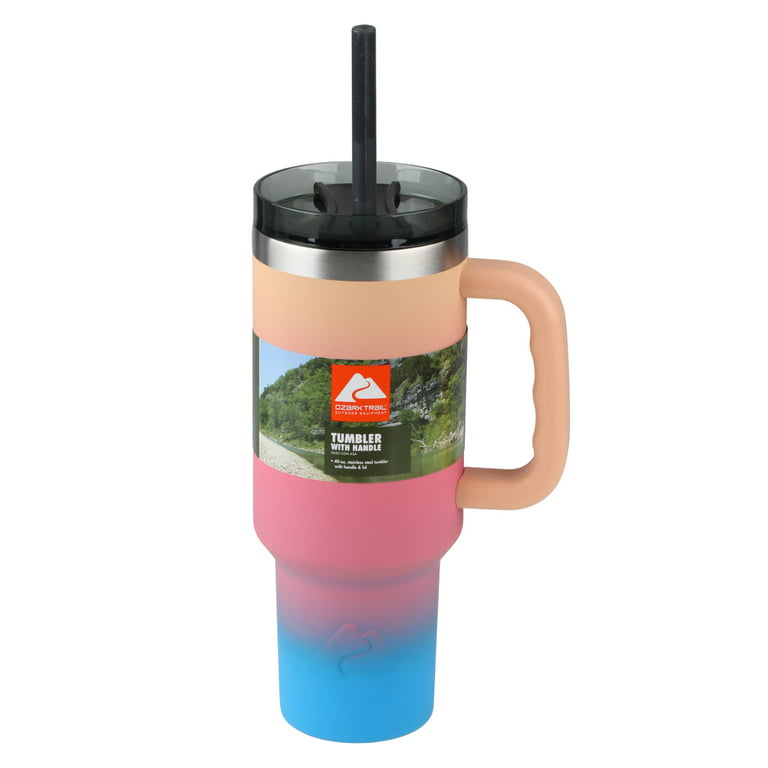 Ozark Trail 40 oz Vacuum Insulated Stainless Steel Tumbler Hot Pink