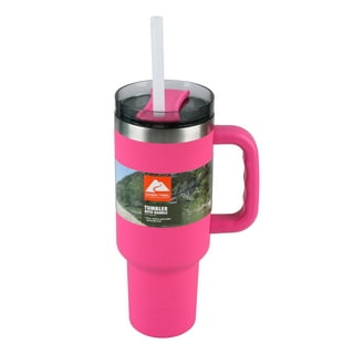  WELLDAY Plain Pink Solid Color Stainless Steel Tumbler Cup with  Straw & Lid Double Wall Vacuum Insulated Travel Mug Hot Cold Water Bottle  Coffee Drinks Cup 20oz: Home & Kitchen