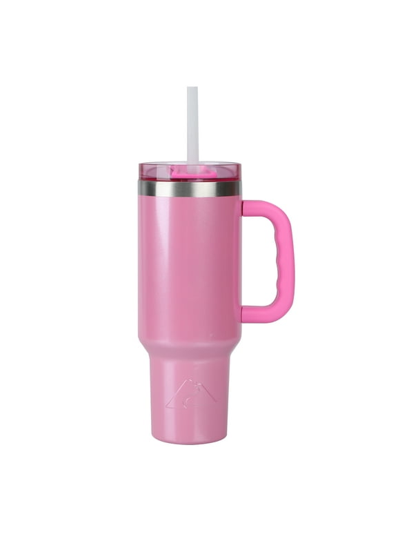 Ozark Trail 40 oz Vacuum Insulated Stainless Steel Tumbler Pink