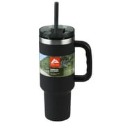 Ozark Trail 40 oz Vacuum-Insulated Stainless-Steel Tumbler with Handle, Black