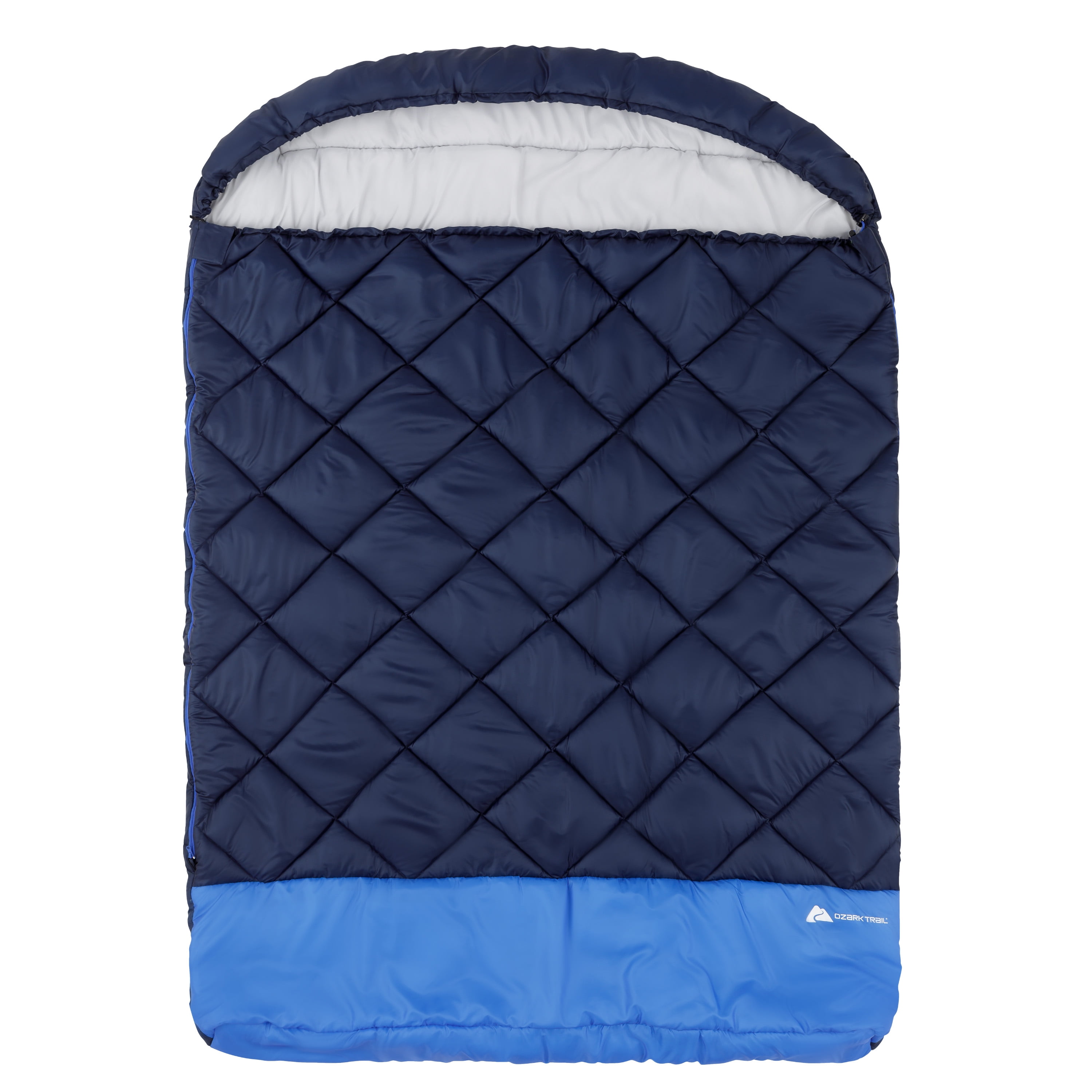 Ozark Trail 40F Double Sleeping Bag Navy Blue (85 in. x 62 in.)