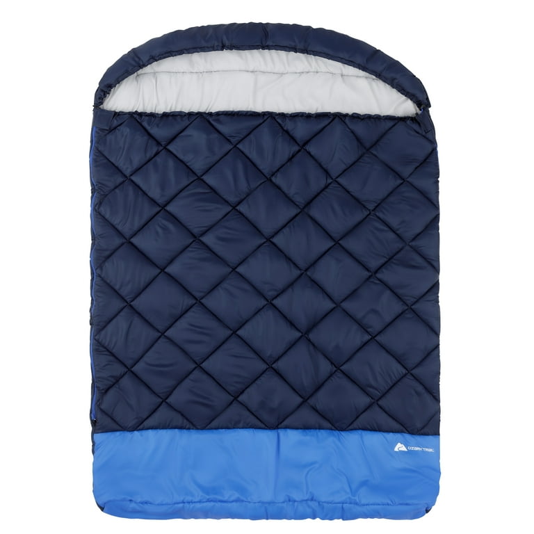 Ozark Trail 40F Double Sleeping Bag Navy Blue 85 in. x 62 in. Walmart