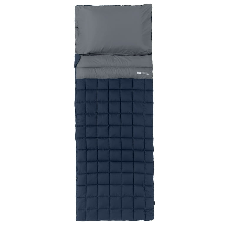 Ozark Trail 40F Weighted Adult Sleeping Bag Navy Gray Size 95 in. x 34 in