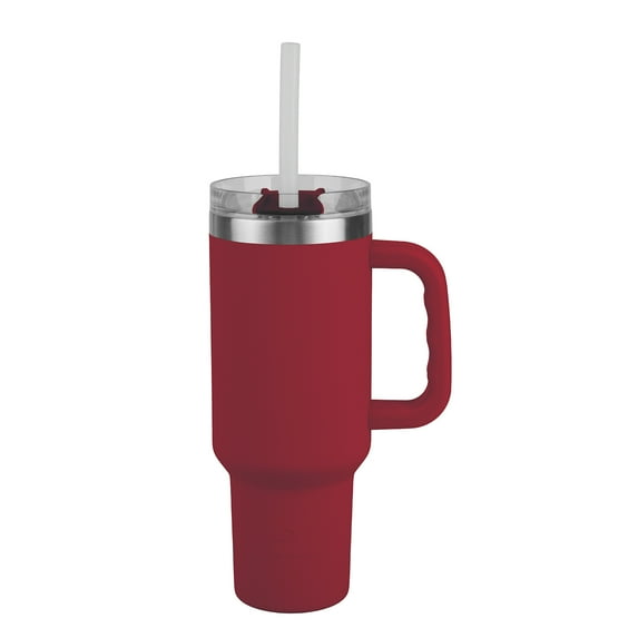 Ozark Trail 40oz Stainless Steel Tumbler, Dark Red
