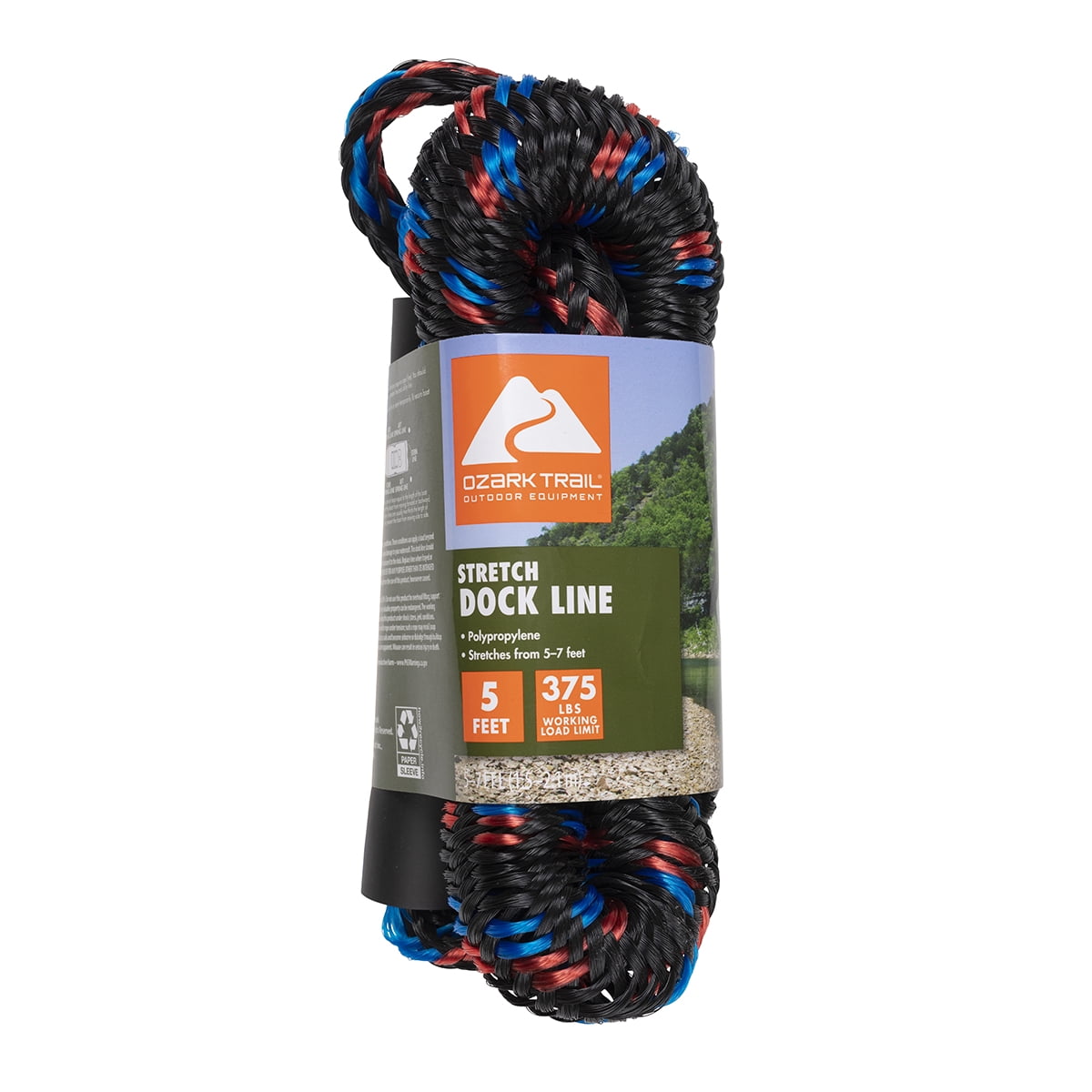 Ozark Trail 5-7' Polypropylene Marine Stretch Line 5 to 7 Foot Length.