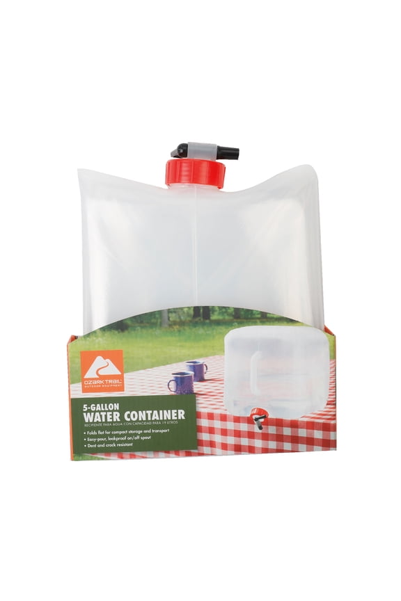 5-Gallon Collapsible Water Container, Clear
