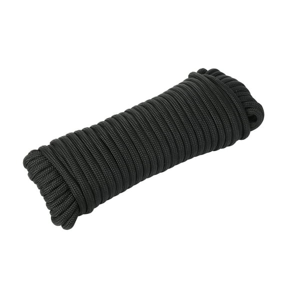 Ozark Trail Paracord Rope, 50 Foot, 1100 lb Strength, 14 Strand Core, 100% Polyester, Black