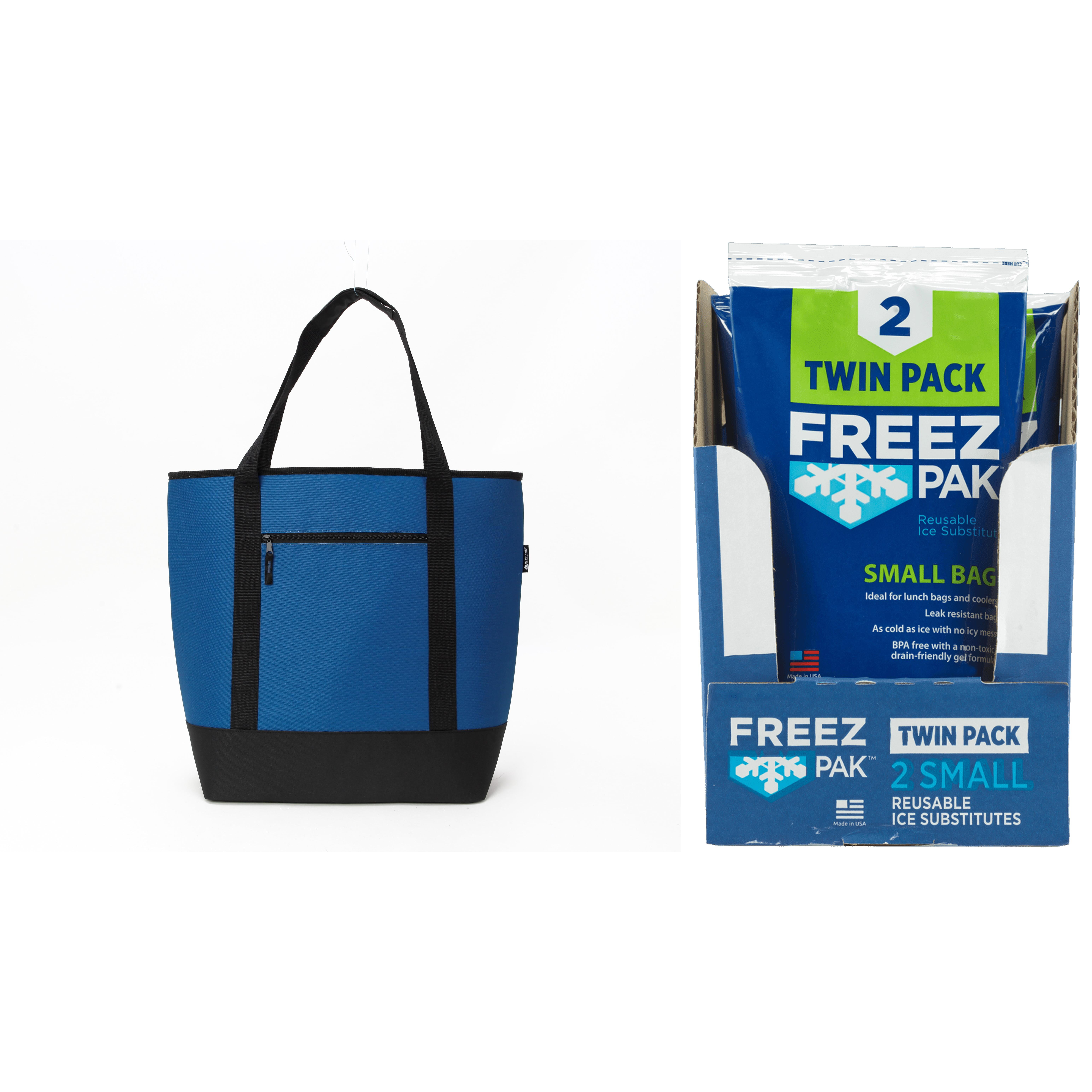 Ozark Trail 50 cans Soft Sided Cooler, Blue, 1 Count + Freez Pak