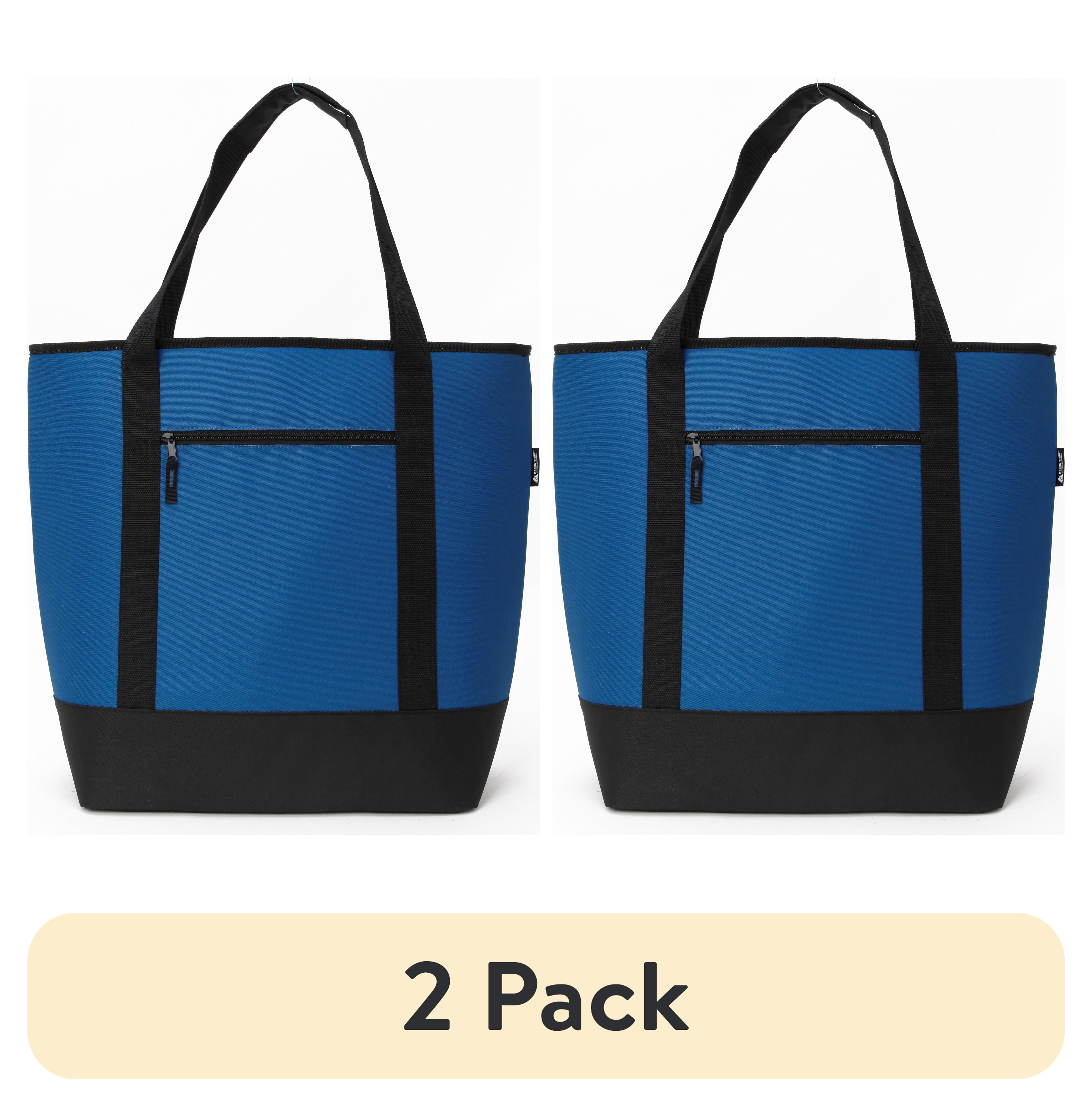 Blue and Black Insulated Cooler Tote Bag, 50 Cans Capacity