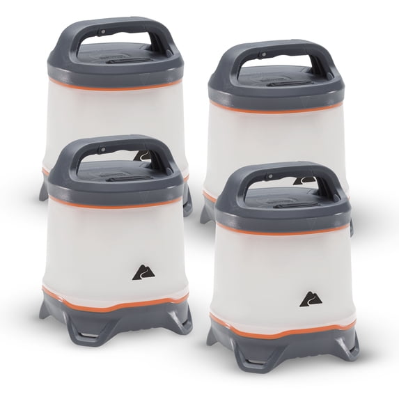 Ozark Trail Lantern, 500 Lumens, LED Mini Camping Lantern, Carabineer Handle, 4 Pack