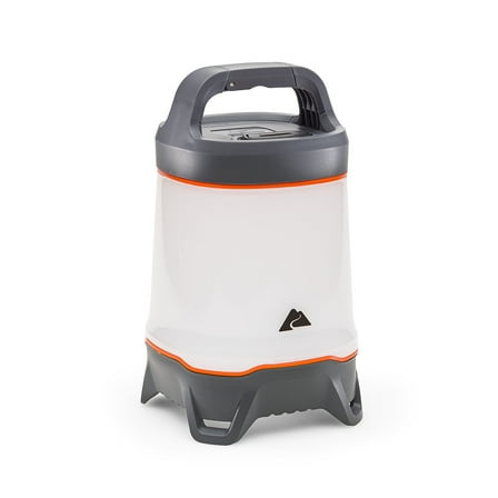 Ozark Trail 500 Lumen LED Camping Lantern – 4 Light Modes, 42-Hour Runtime, Water-Resistant, Gray/Orange