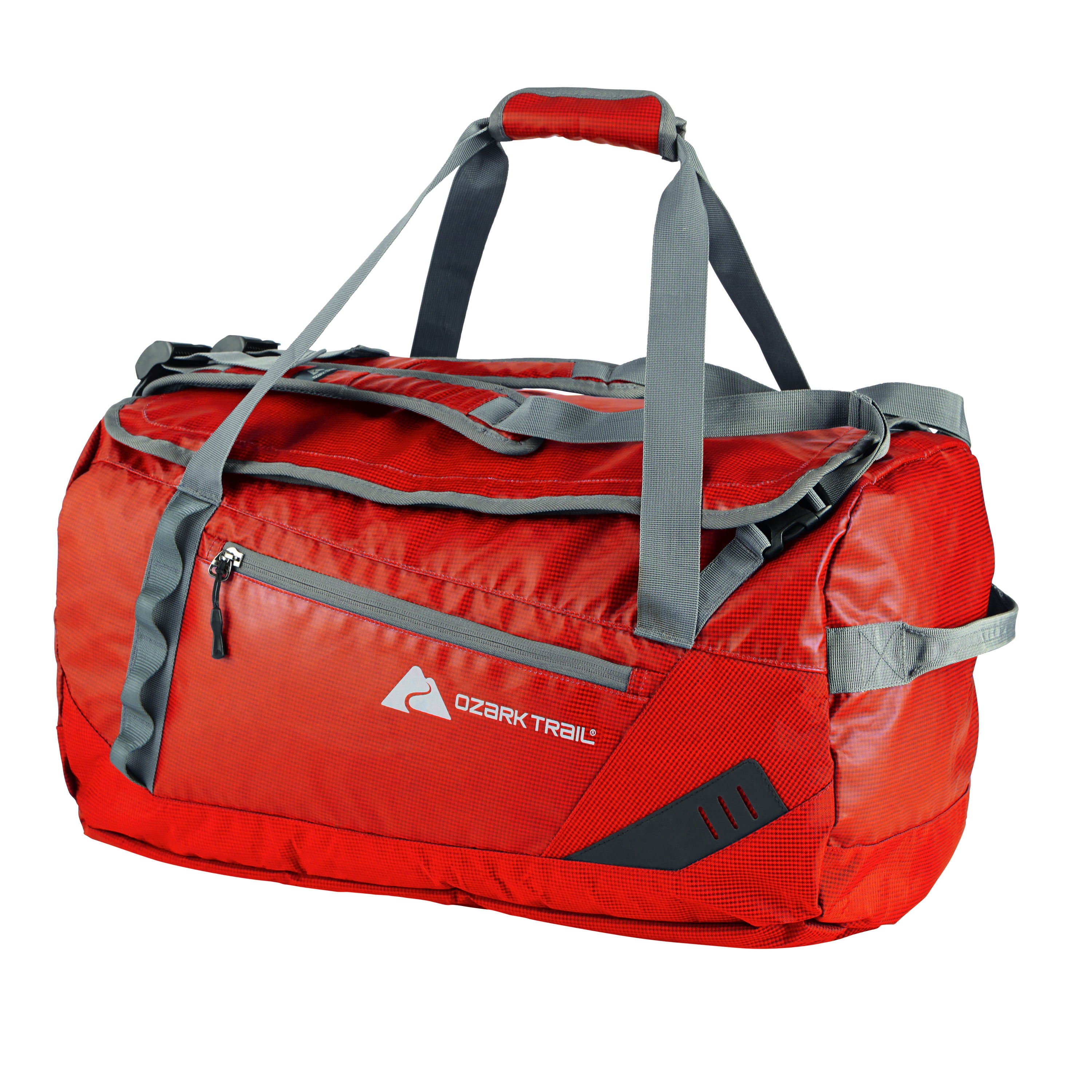 Ozark Trail 50L Duffel Bag with Backpack Straps, Unisex, Solid Red ...