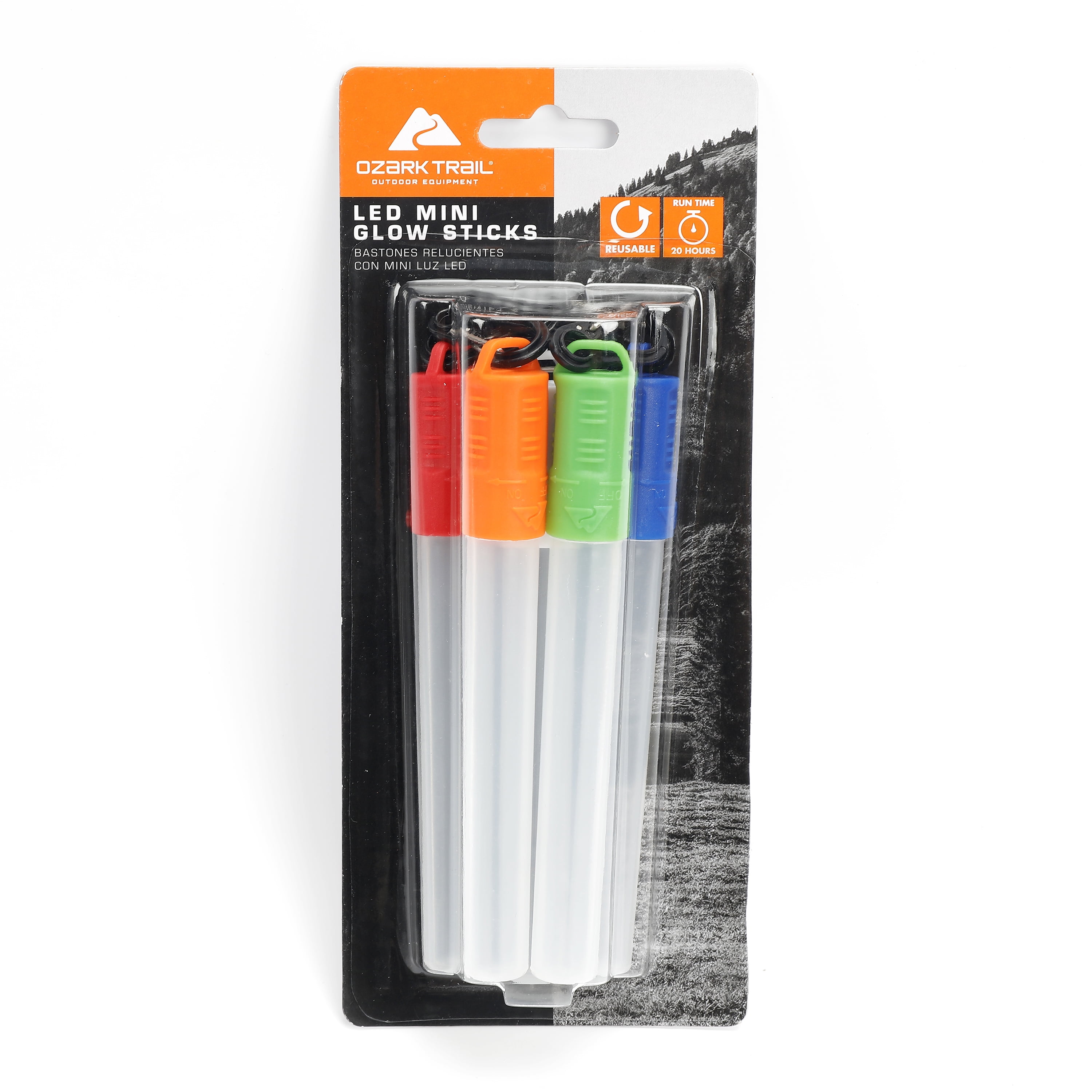 5 LED Battery Green Blue Orange Red Glowsticks Glow Stick Safety Light  Reusable
