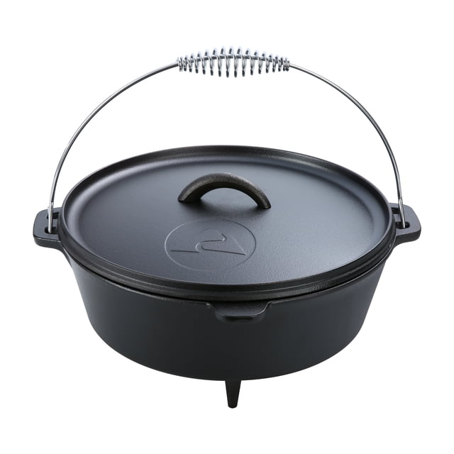 Ozark Trail 5-Quart Pre-Seasoned Cast Iron Dutch Oven with Spiral Bail Handle