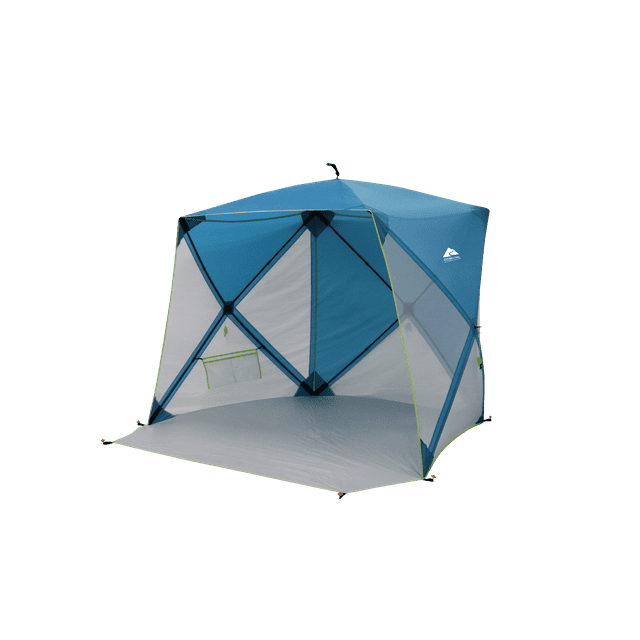 Ozark Trail 6.8 ft x 5.9 ft Popup Beach Shelter, Blue