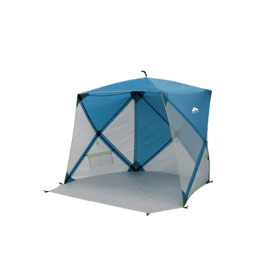 Ozark Trail 82" x 70" Pop Up Beach Shelter, with UPF50+ Protection, Blue